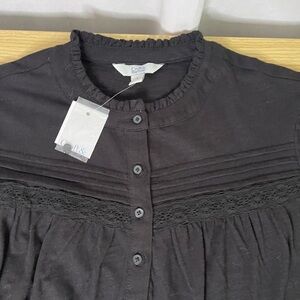 Croft & Barrow‎ black shirt Large
